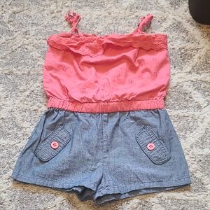 4 for $28 - Lydia Jane Girls 4T Pink & Blue Romper
